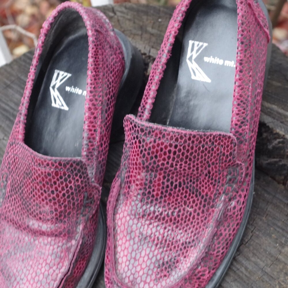 White MT. Snake Loafers  Made In Brazil Women